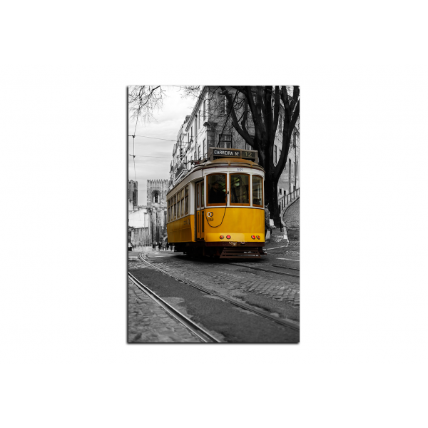 Slika na platnu - Povijesni tramvaj u centru Lisabona - pravokutnik